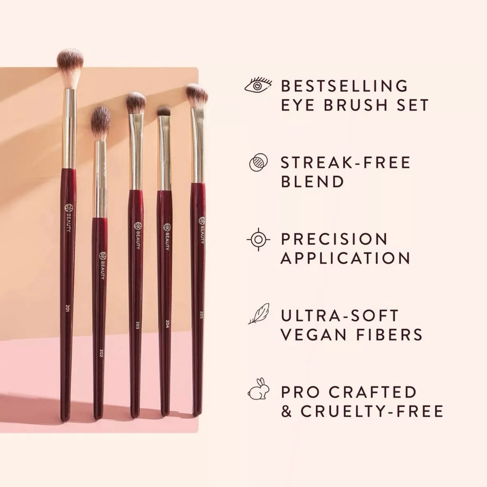 BK BEAUTY Essential Collection Eye Brush 5-Piece Set NIBđź”– - Picture 2 of 8